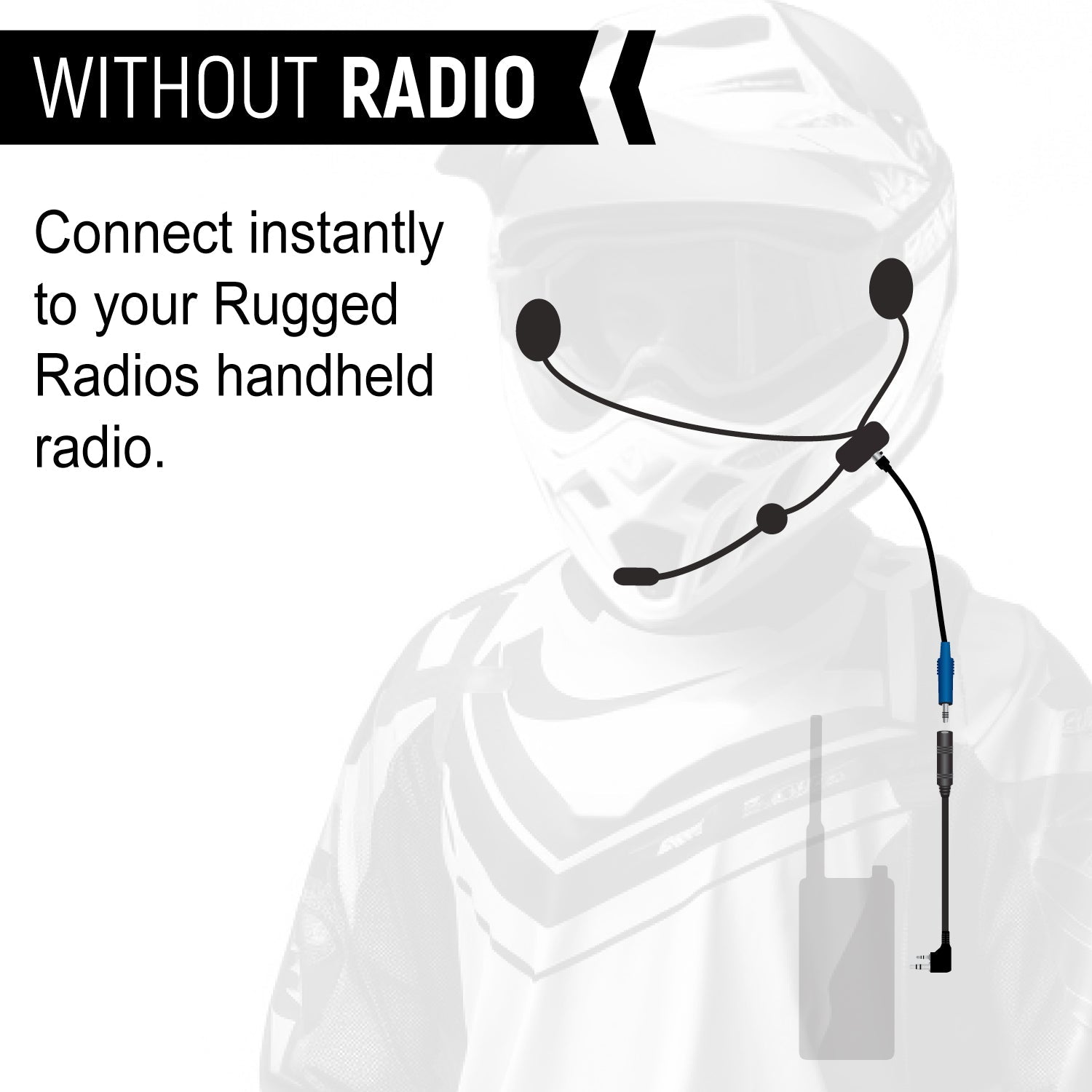 ENDURO Moto Kit - Includes Helmet Kit and Compact Harness Cable - without Radio