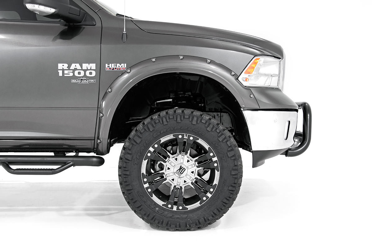 Dodge Pocket Fender Flares Rivets 09-18 RAM 1500 w/Metal Bumper Rough Country