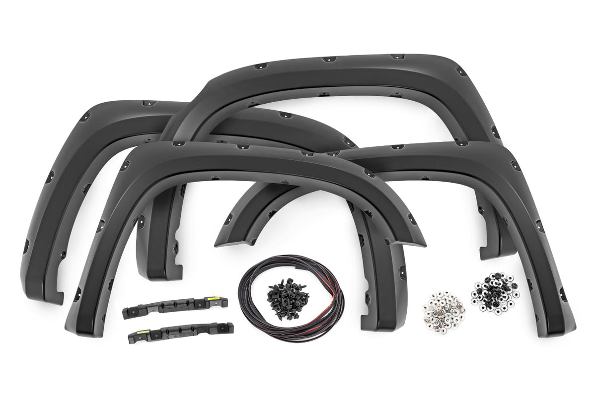 Pocket Fender Flares 6 & 8 Foot Bed Gloss Black Toyota Tundra (14-21) Rough Country