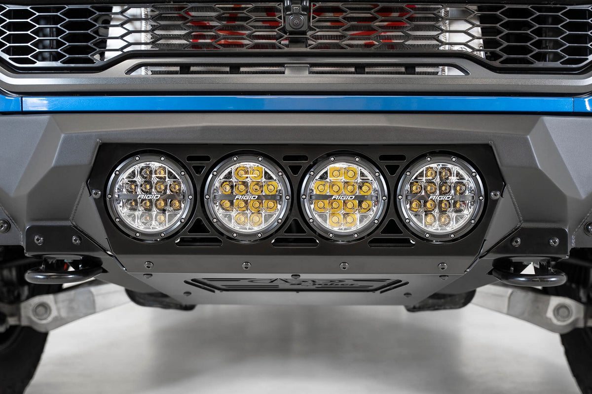 2017-2020 Ford Raptor Bomber Front Bumper Mounts for 4 Rigid 360 6 Inch Round Lights Addictive Desert Designs