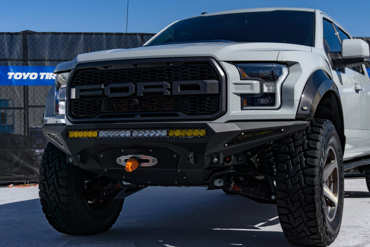 2017-2020 Ford F-150 Raptor Stealth Fighter Front Bumper With Winch Mount Addictive Desert Designs