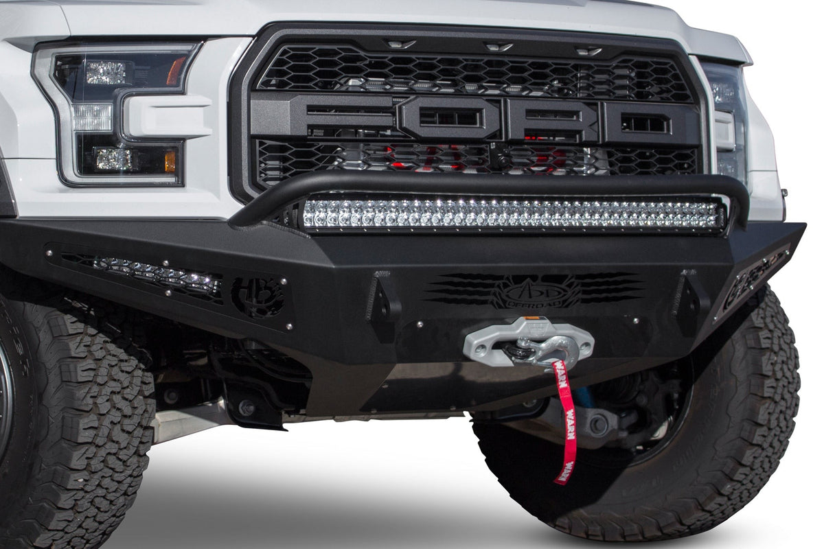 2017-2020 Ford F-150 Raptor HoneyBadger Front Bumper With Winch Mount Addictive Desert Designs