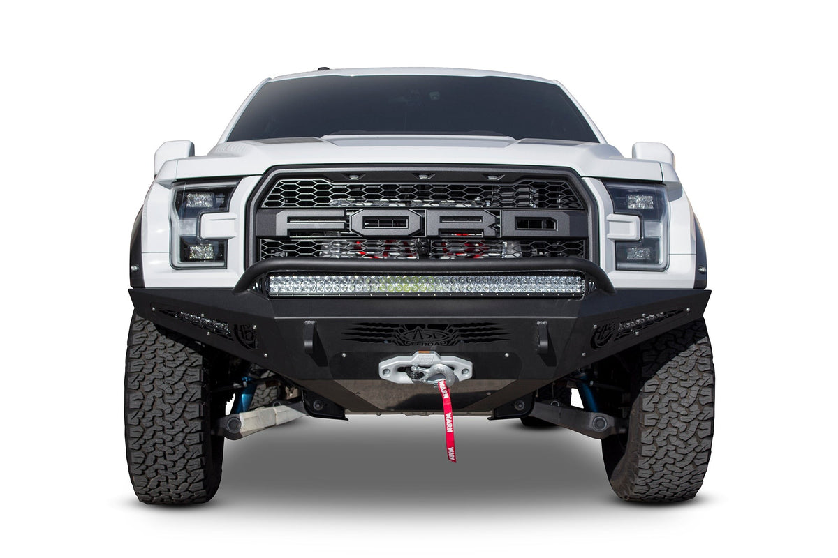 2017-2020 Ford F-150 Raptor HoneyBadger Front Bumper With Winch Mount Addictive Desert Designs