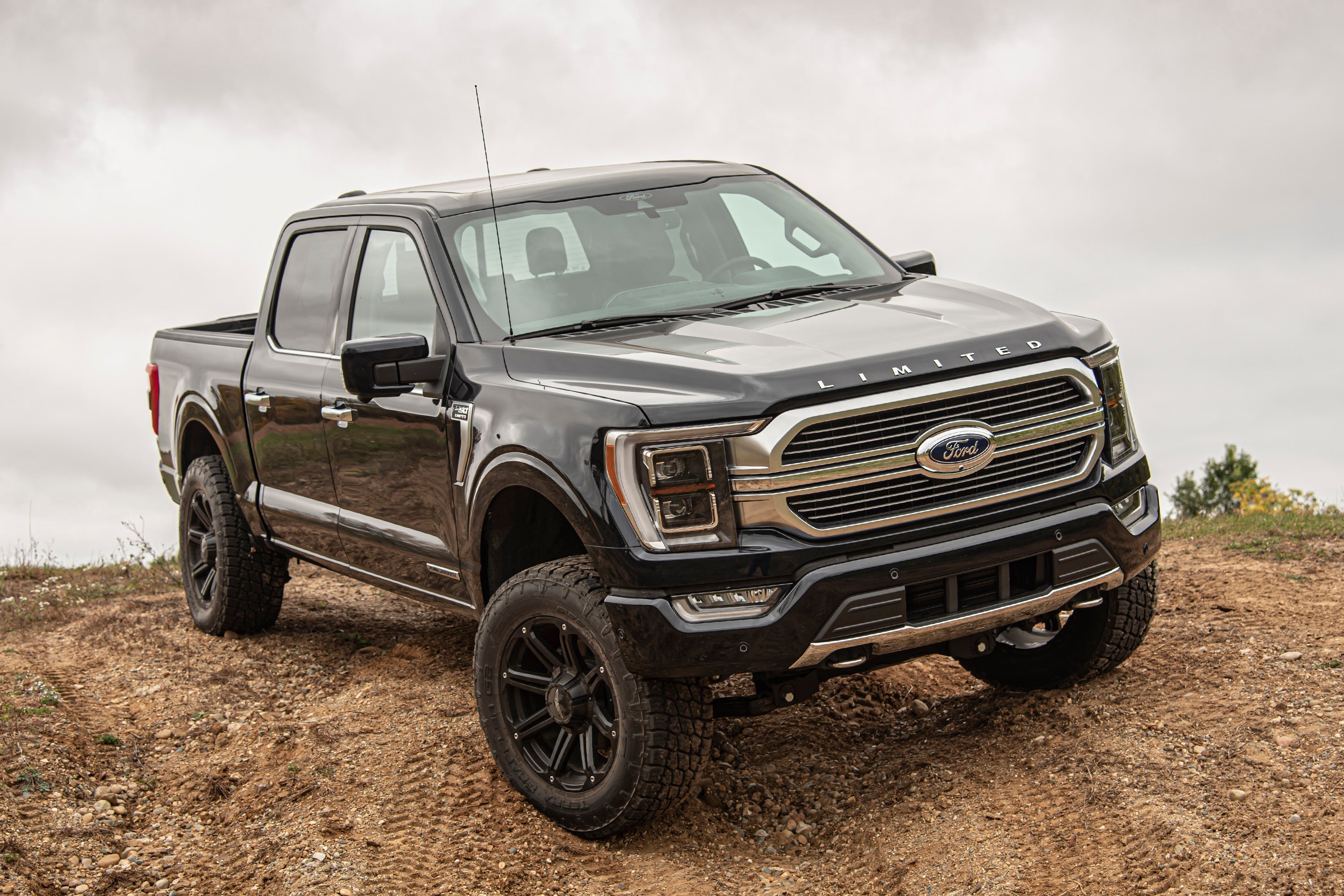 4 inch lift kit for 2021-2025 Ford F150 4WD, showcasing enhanced off-road capability and aggressive stance.