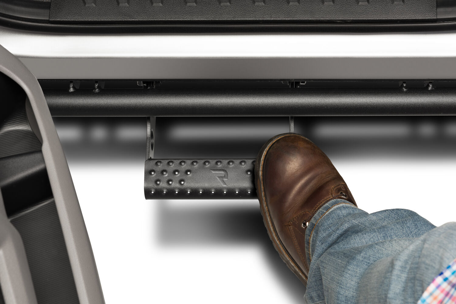 RKR Step System Cab Length (2 Step Mounts/2 Steps per Side) 1.75 Inch Rails 2015-2025 Ford F-150 SuperCrew Textured Black NFab