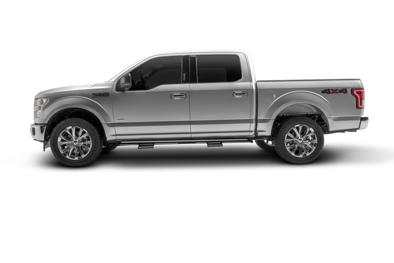 RKR Step System Cab Length (2 Step Mounts/2 Steps per Side) 1.75 Inch Rails 2015-2025 Ford F-150 SuperCrew Textured Black NFab