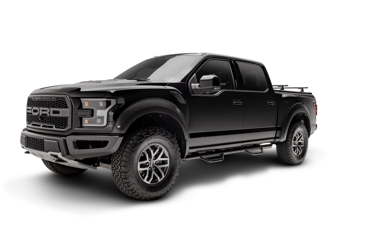 Nerf Step Bar Cab Length (2 Steps per Side) 2015-2026 Ford F-150/ 2017-2026 Raptor SuperCrew Textured Black N Fab