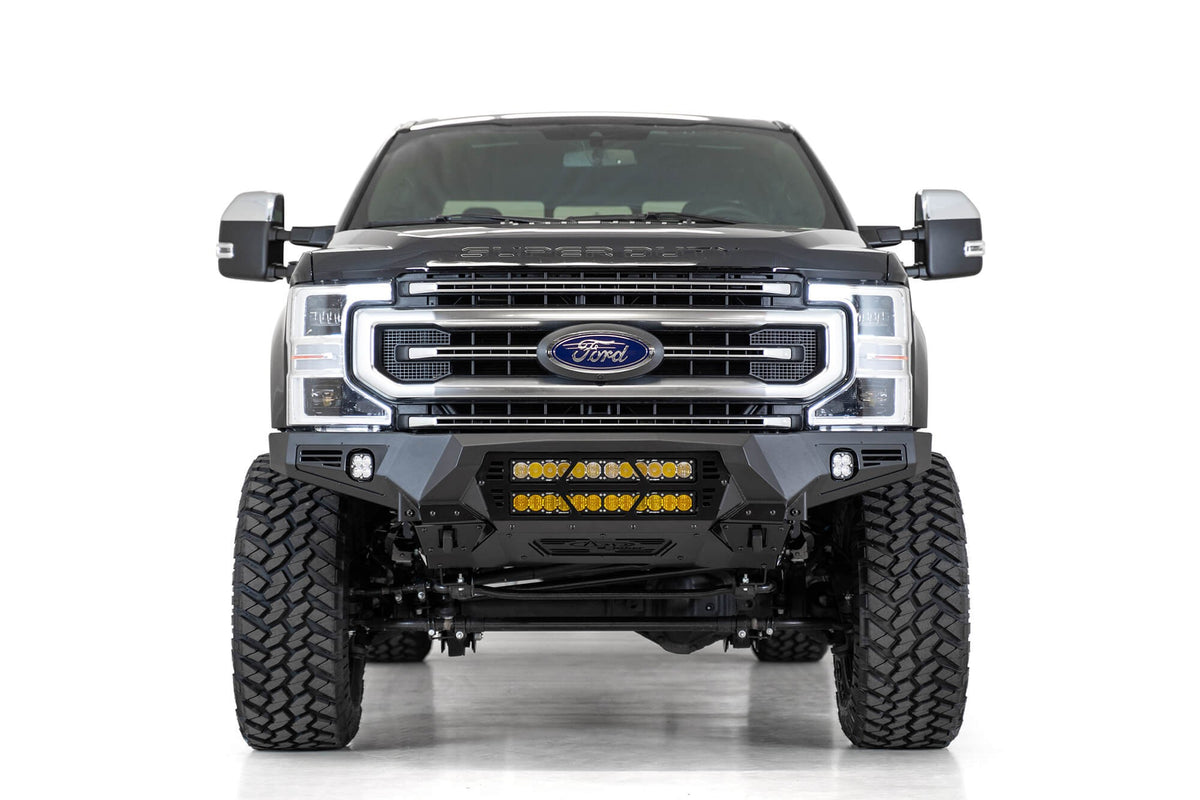 2017-2022 Ford Super Duty F-250 F-350 Bomber Front Bumper Mounts for dual 20 Inch Light Bars Addictive Desert Designs