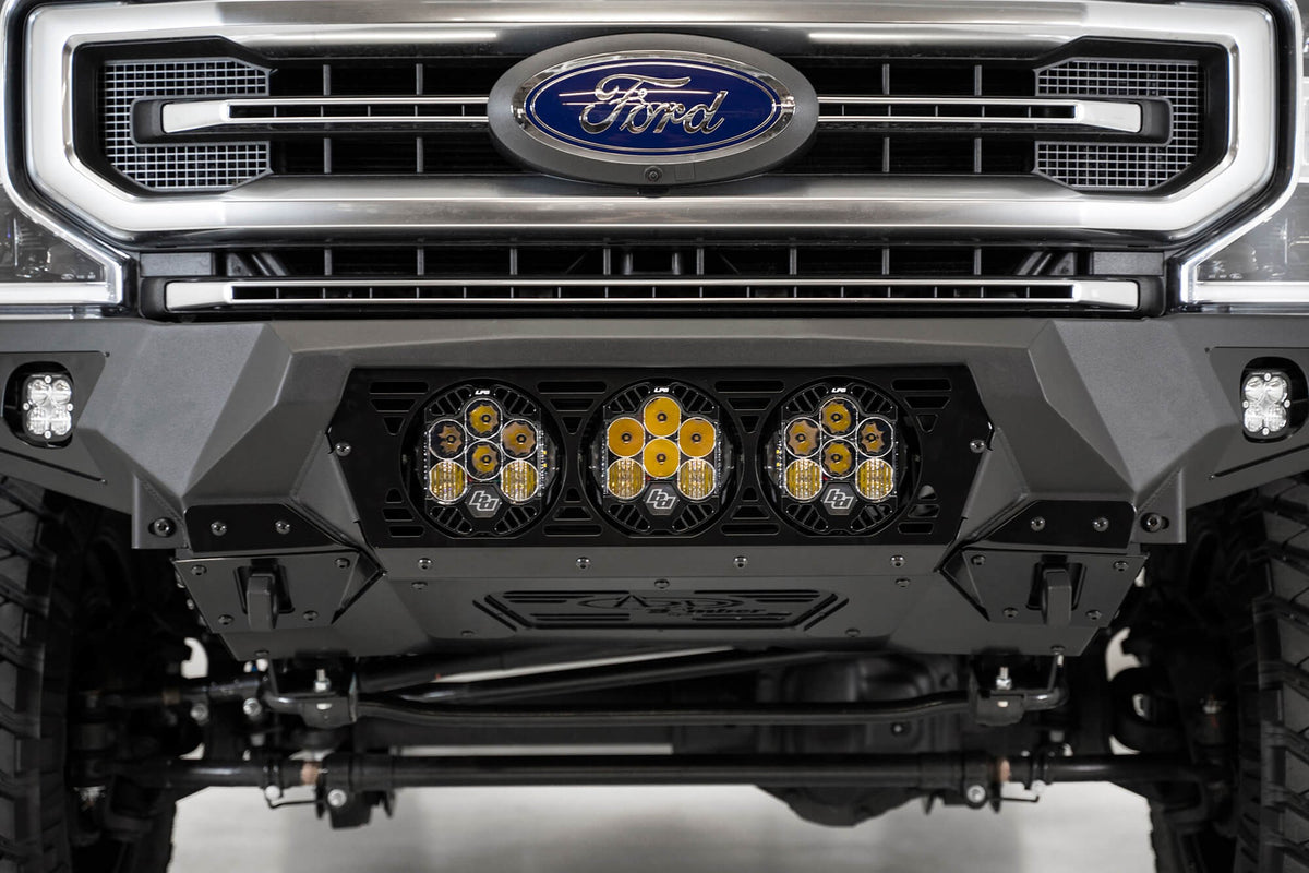 2017-2022 Ford Super Duty F-250 F-350 Bomber Front Bumper Mounts for 3 Baja Designs LP6s Addictive Desert Designs