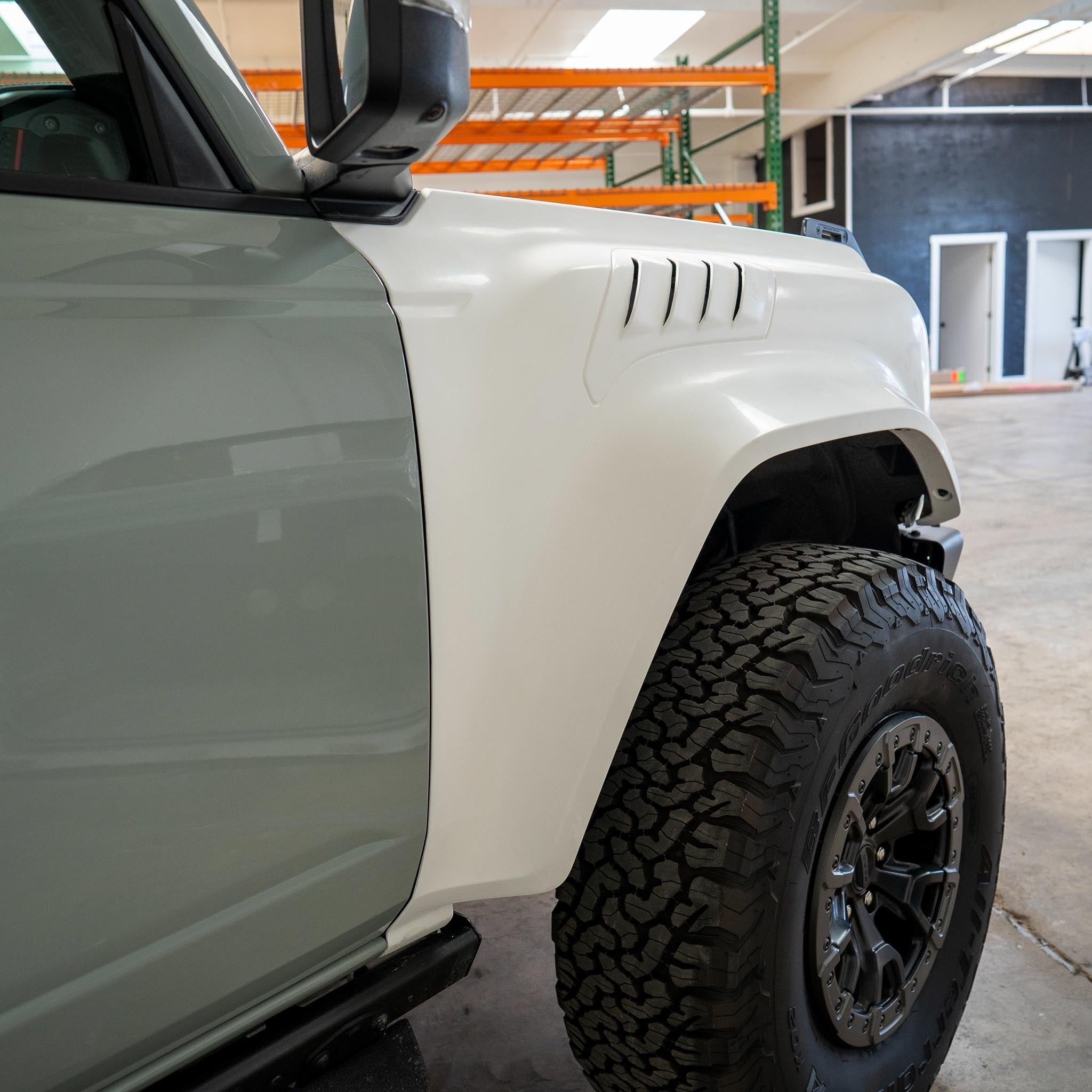 2022-2025 Ford Bronco Raptor fenders showcasing a rugged design and durable construction for offroad performance.
