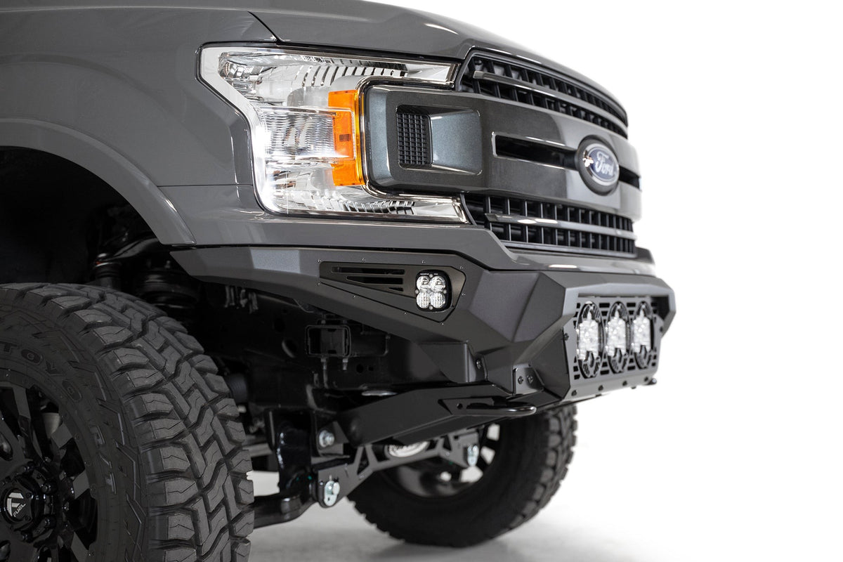 2018-2020 Ford F-150 Bomber Front Bumper Mounts for 3 Baja Designs LP6 Round Lights Addictive Desert Designs