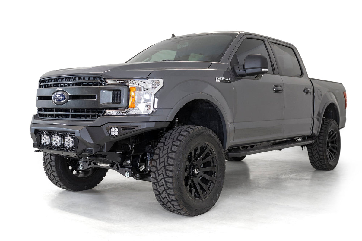 2018-2020 Ford F-150 Bomber Front Bumper Mounts for 3 Baja Designs LP6 Round Lights Addictive Desert Designs