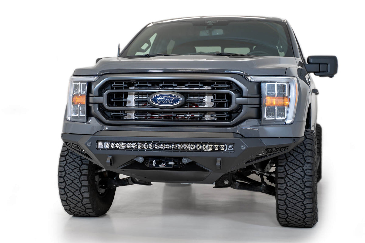 2021-2025 Ford F-150 Stealth Fighter Front Bumper With Winch Mount Addictive Desert Designs