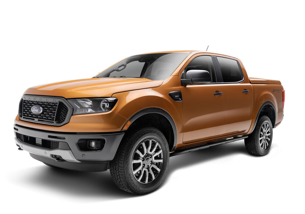 RKR Rock Rails Cab Length (2 Steps per Side) 2019-2026 Ford Ranger 5 Foot Bed SuperCrew Textured Black NFab