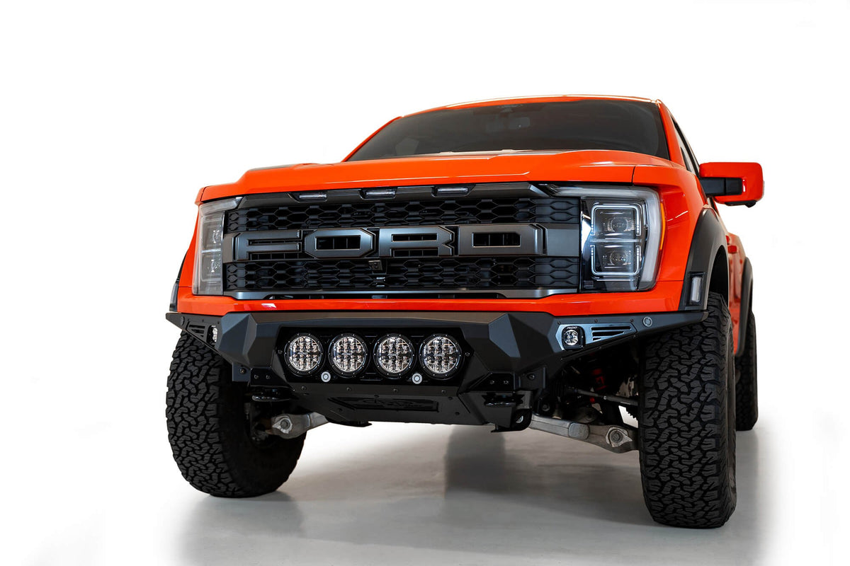 2021+ Ford Raptor Bomber Front Bumper Mounts for 4 rigid 360 6 Inch Round Lights Addictive Desert Designs