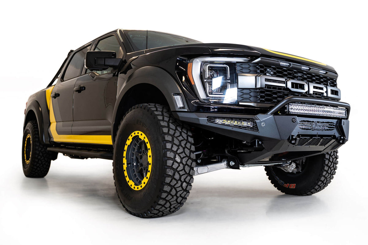 2021+ Ford Raptor HoneyBadger Front Bumper With Top Hoop Addictive Desert Designs