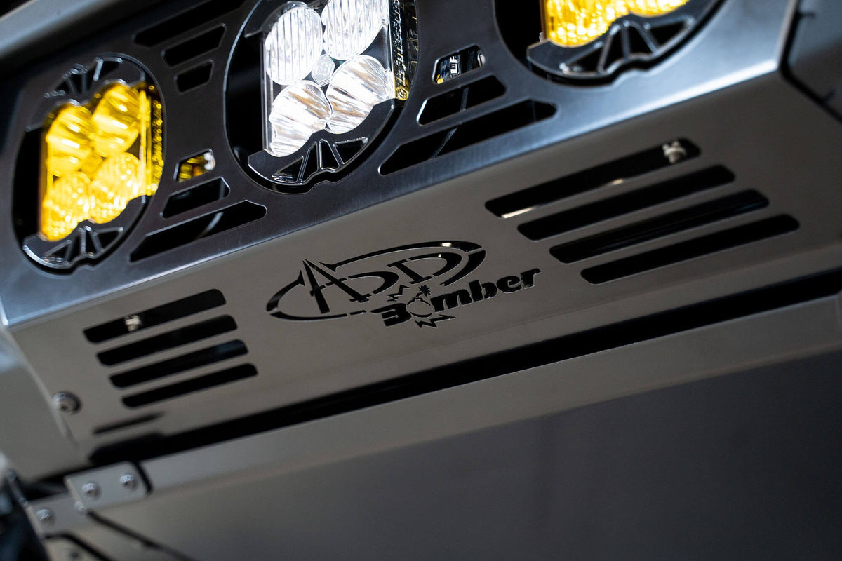 2021+ Ford Bronco Bomber Front Bumper Mounts for Three Baja Designs LP4 Lights Addictive Desert Designs