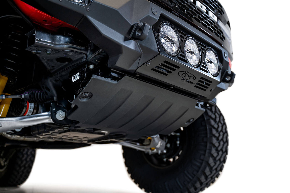 2021+ Ford Bronco Bomber Front Bumper Mounts for three Rigid 360 6 Inch lights Addictive Desert Designs