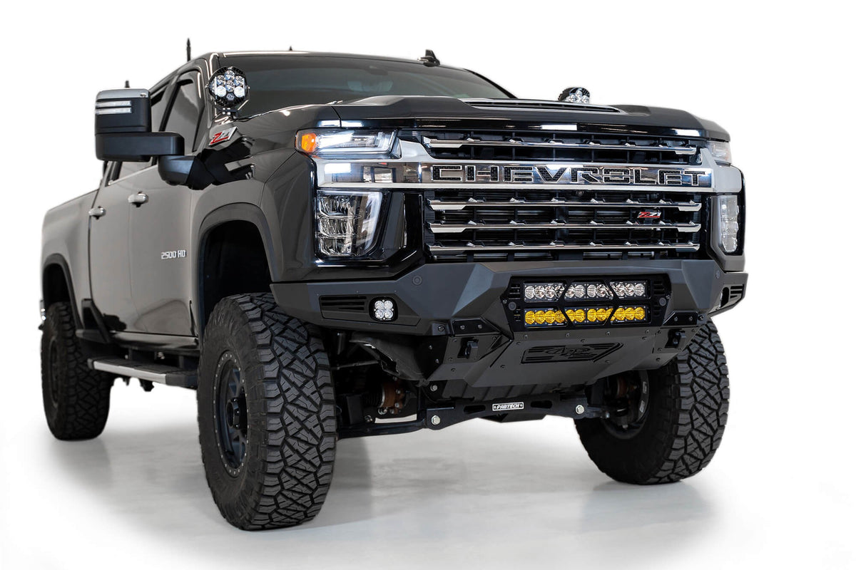 2020-2023 Chevrolet Silverado 2500/3500 Bomber Front Bumper Mounts for two 20 Inch light bars Addictive Desert Designs