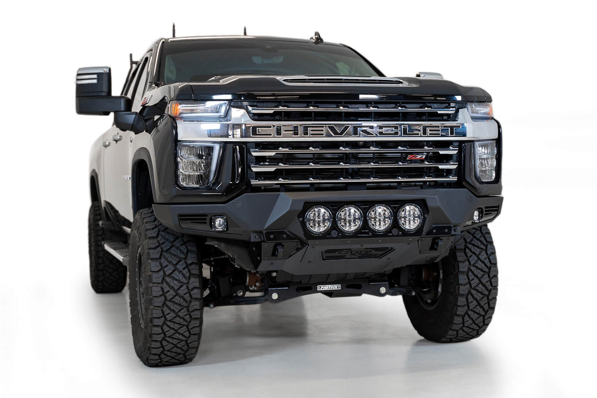 2020-2023 Chevrolet Silverado 2500/3500 Bomber Front Bumper Mounts for 4 rigid 360 6 Inch round lights Addictive Desert Designs