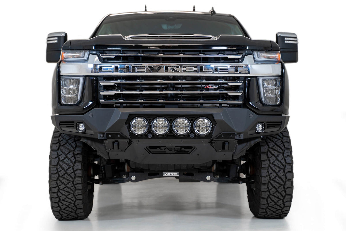 2020-2023 Chevrolet Silverado 2500/3500 Bomber Front Bumper Mounts for 4 rigid 360 6 Inch round lights Addictive Desert Designs