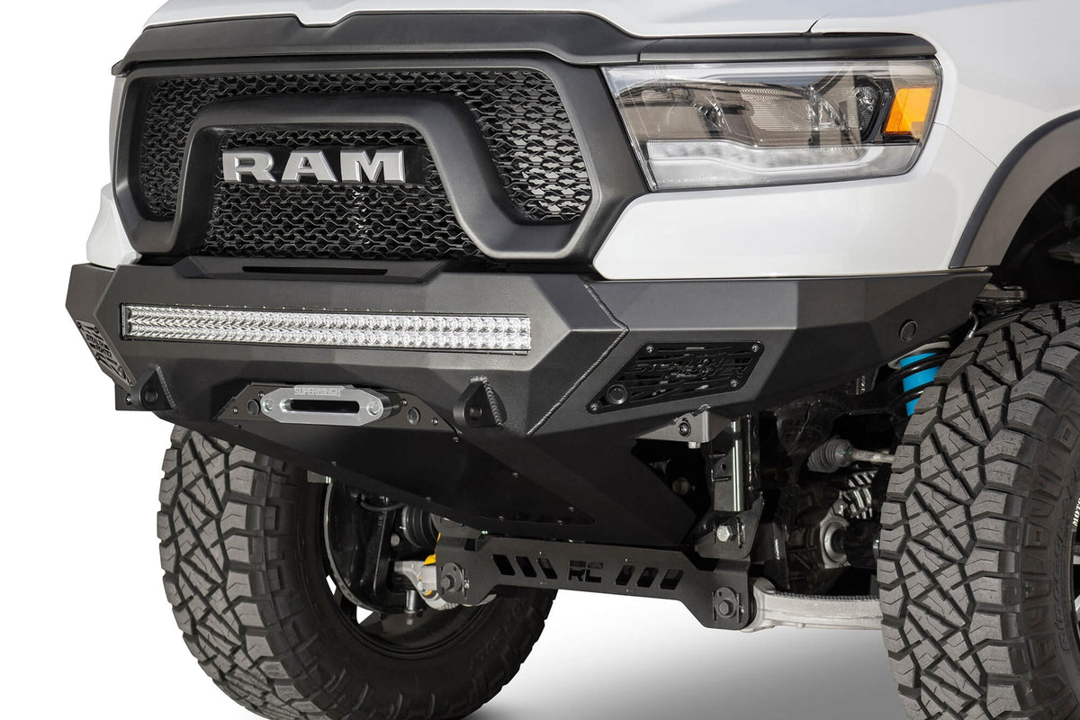 2019-2024 RAM Rebel 1500 Stealth Fighter Front Bumper With Winch Mount Addictive Desert Designs