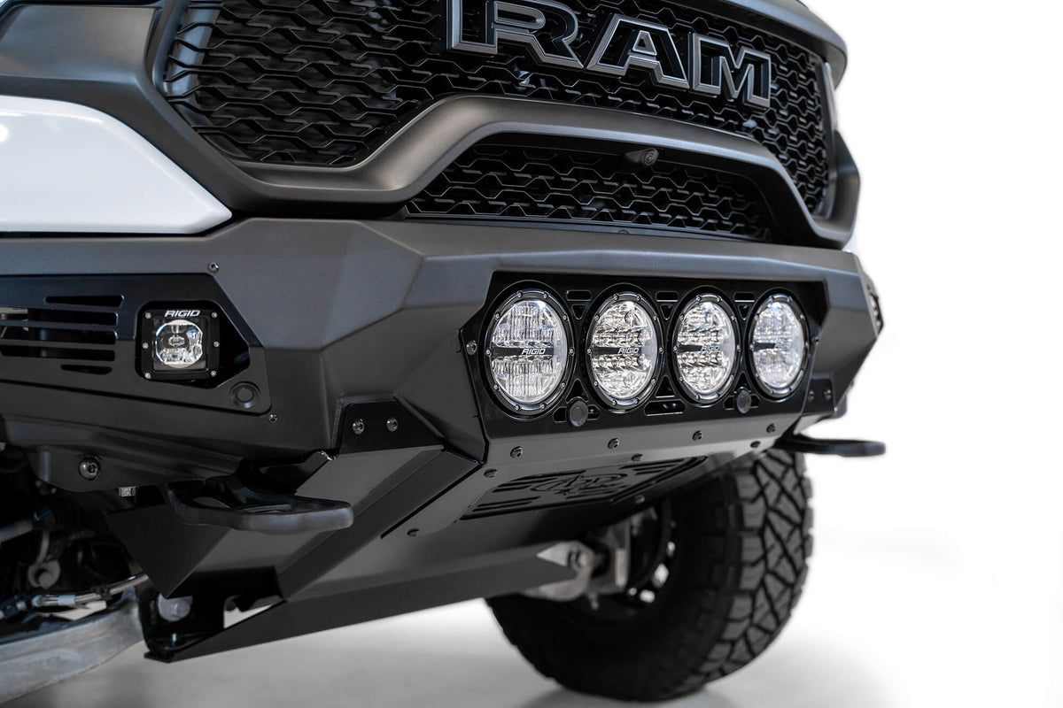 2021-2024 RAM 1500 TRX Bomber Front Bumper Mounts for 4 rigid 360 6 Inch round lights Addictive Desert Designs