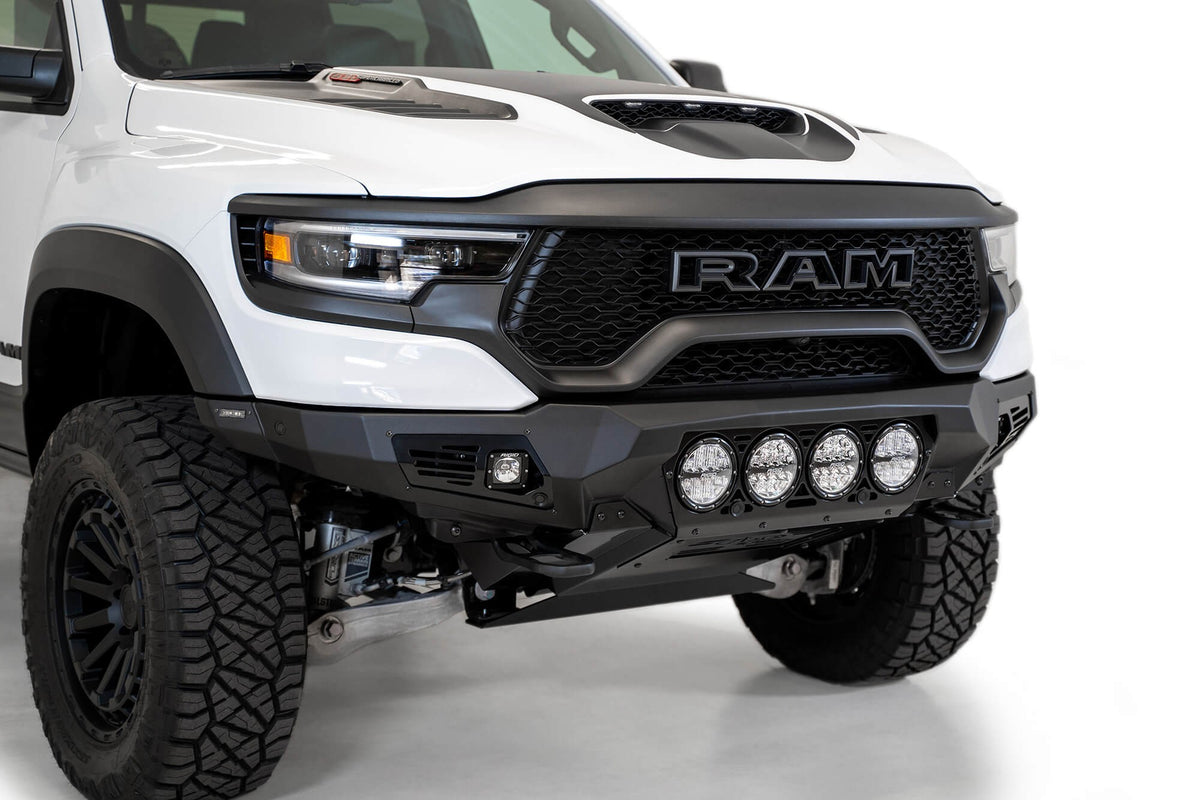 2021-2024 RAM 1500 TRX Bomber Front Bumper Mounts for 4 rigid 360 6 Inch round lights Addictive Desert Designs