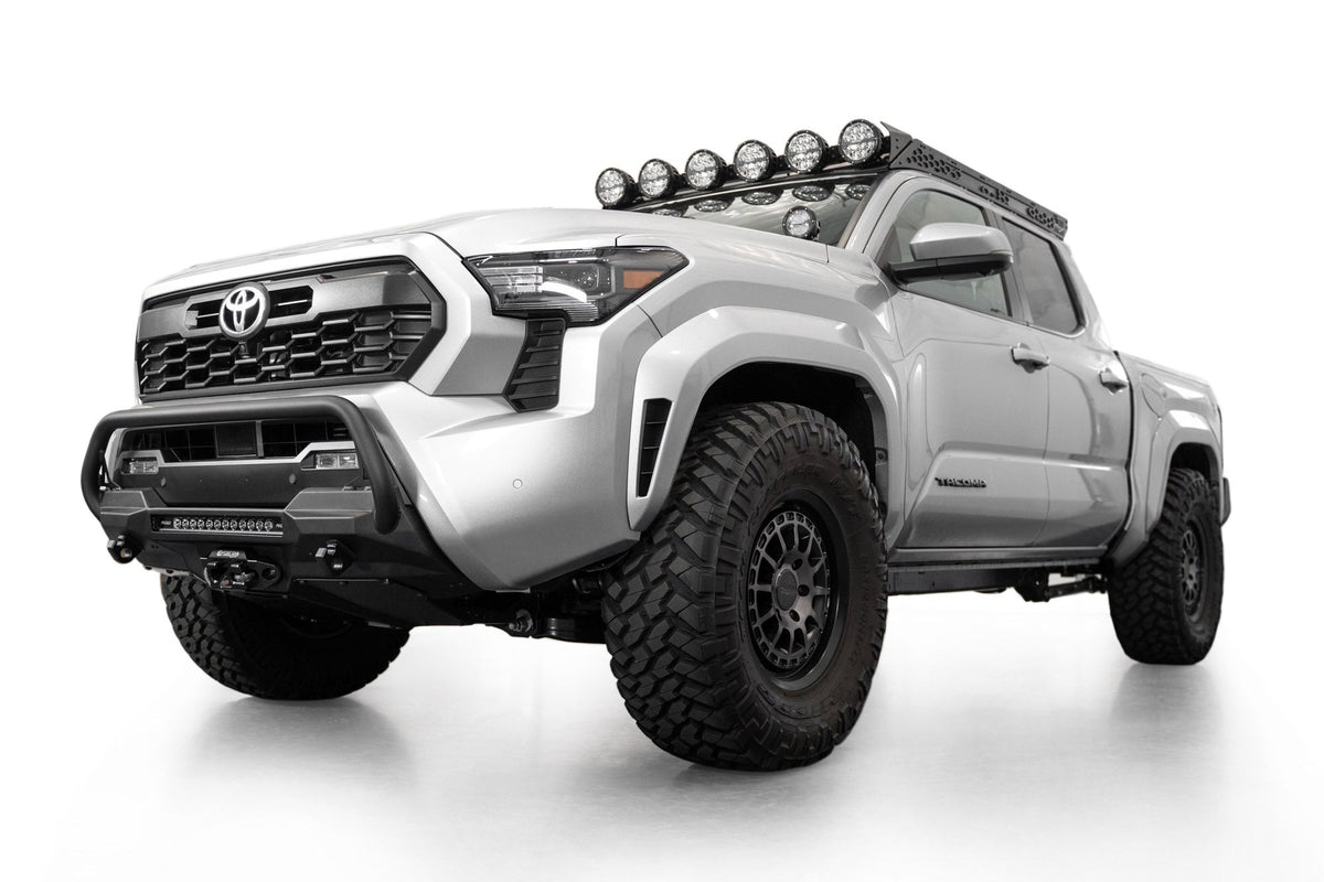 2024-2025 Toyota Tacoma Stealth Center Mount Winch Front Bumper With Top Hoop Addictive Desert Designs