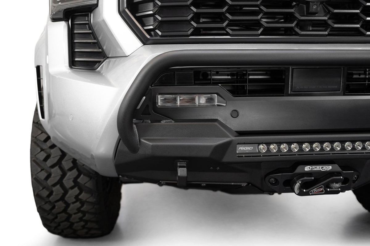 2024-2025 Toyota Tacoma Stealth Center Mount Winch Front Bumper With Top Hoop Addictive Desert Designs