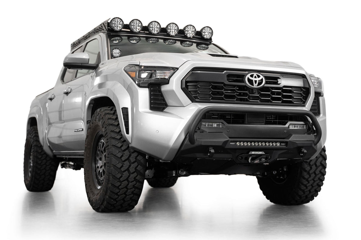 2024-2025 Toyota Tacoma Stealth Center Mount Winch Front Bumper With Top Hoop Addictive Desert Designs