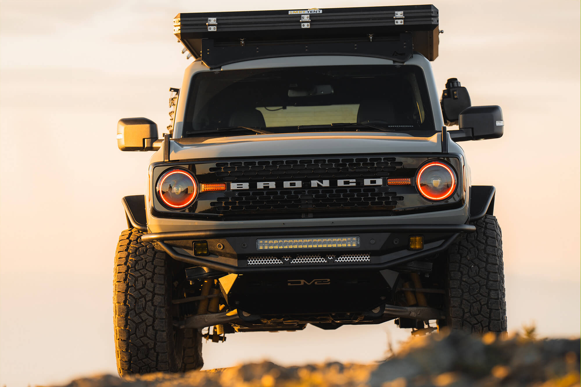 2021 2025 Ford Bronco Competition Series Front Bumper DV8 Offroad