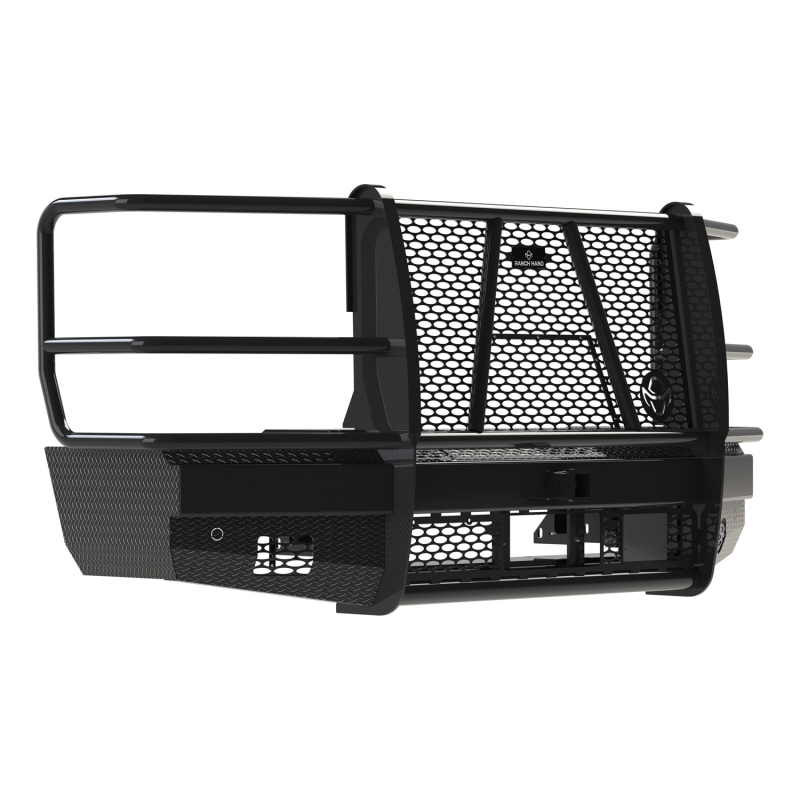 Ranch Hand Sport Series Winch Ready Front Bumper W/ Grille Guard Works W/ Camera Fits Select Ford Super Duty F-250/F-350/F-450/F-550 Model FBF235BLR