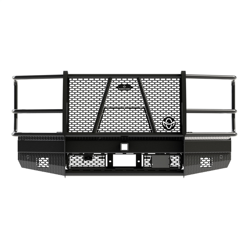 Ranch Hand Sport Series Winch Ready Front Bumper W/ Grille Guard Works W/ Camera Fits Select Ford Super Duty F-250/F-350/F-450/F-550 Model FBF235BLR