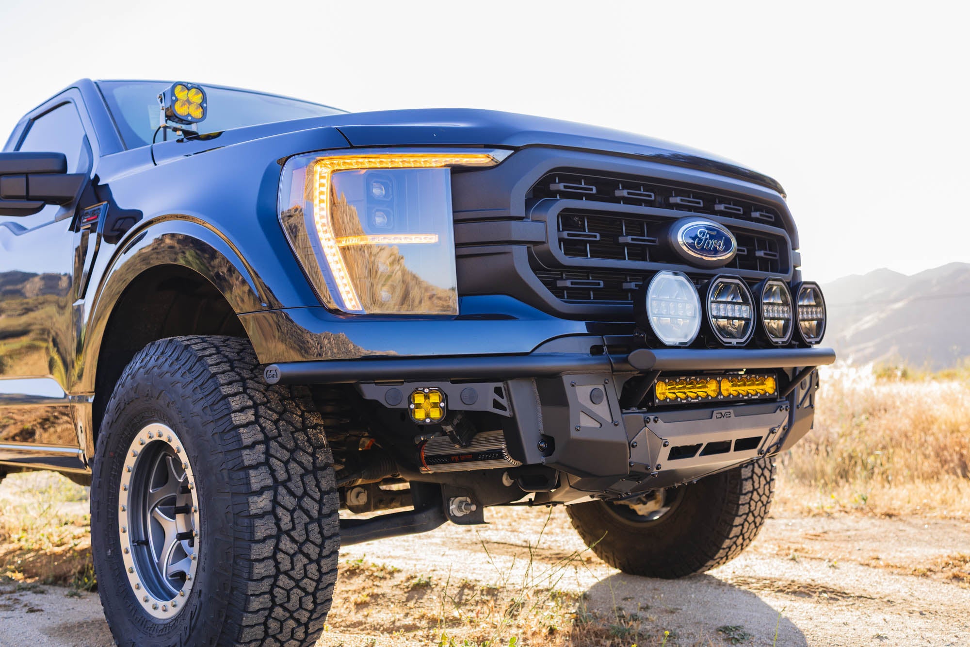 2021 2023 Ford F 150 Tube Front Bumper DV8 Offroad