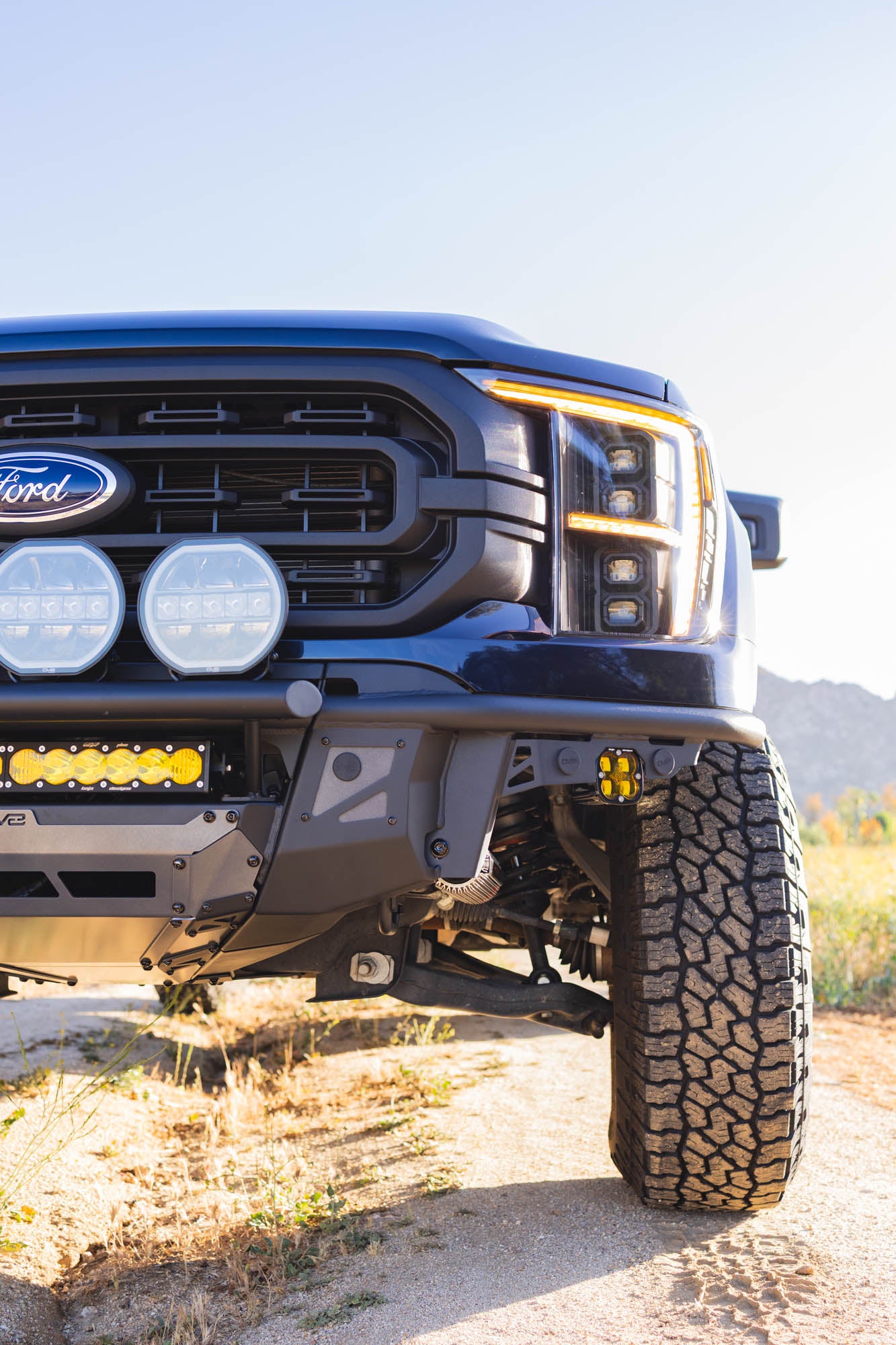 2021 2023 Ford F 150 Tube Front Bumper DV8 Offroad