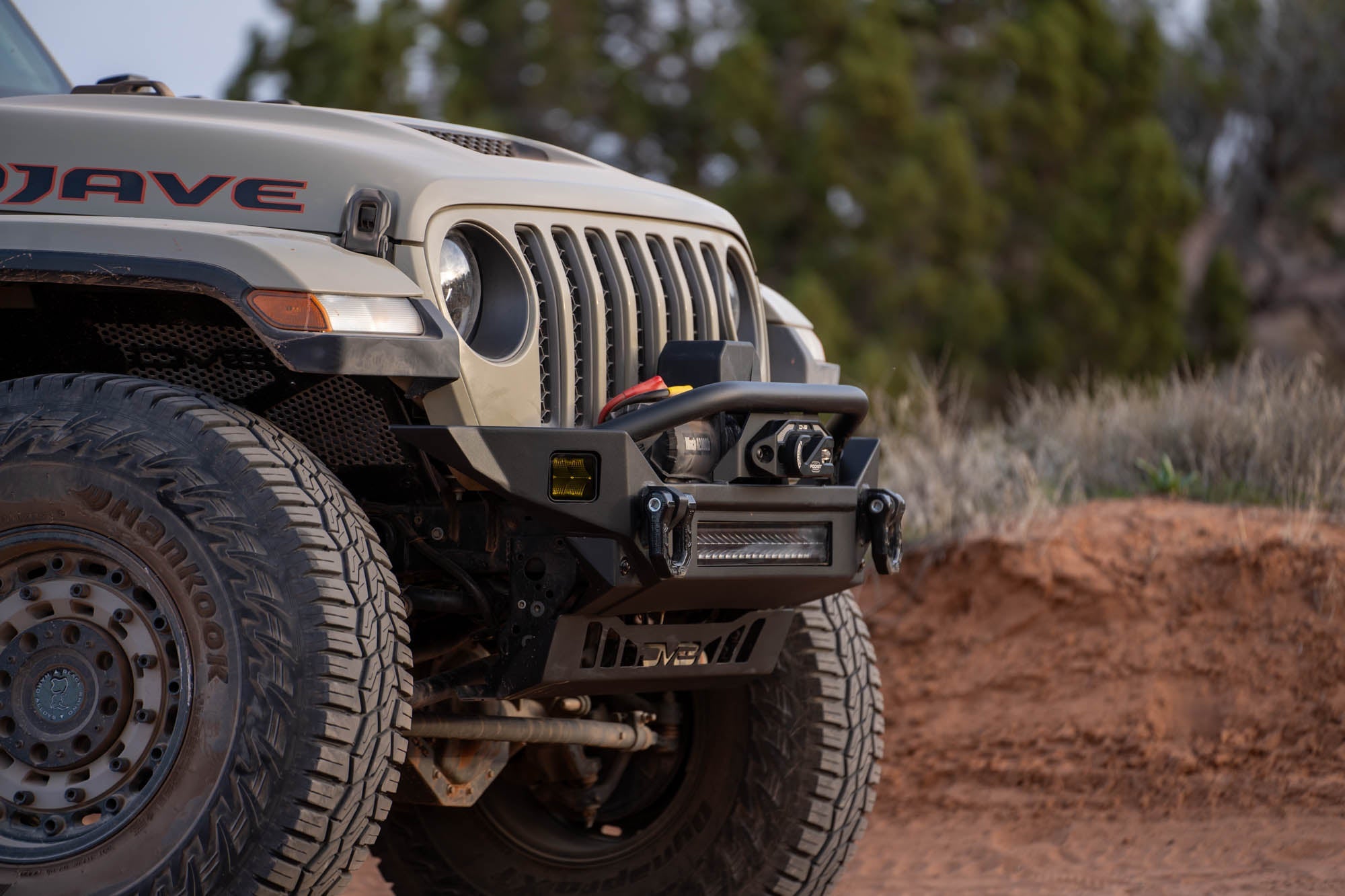 2007 2025 Jeep GladiatorJT Wrangler JK JKU JL JLU Fs 7 Mid Width Winch Front Bumper DV8 Offroad