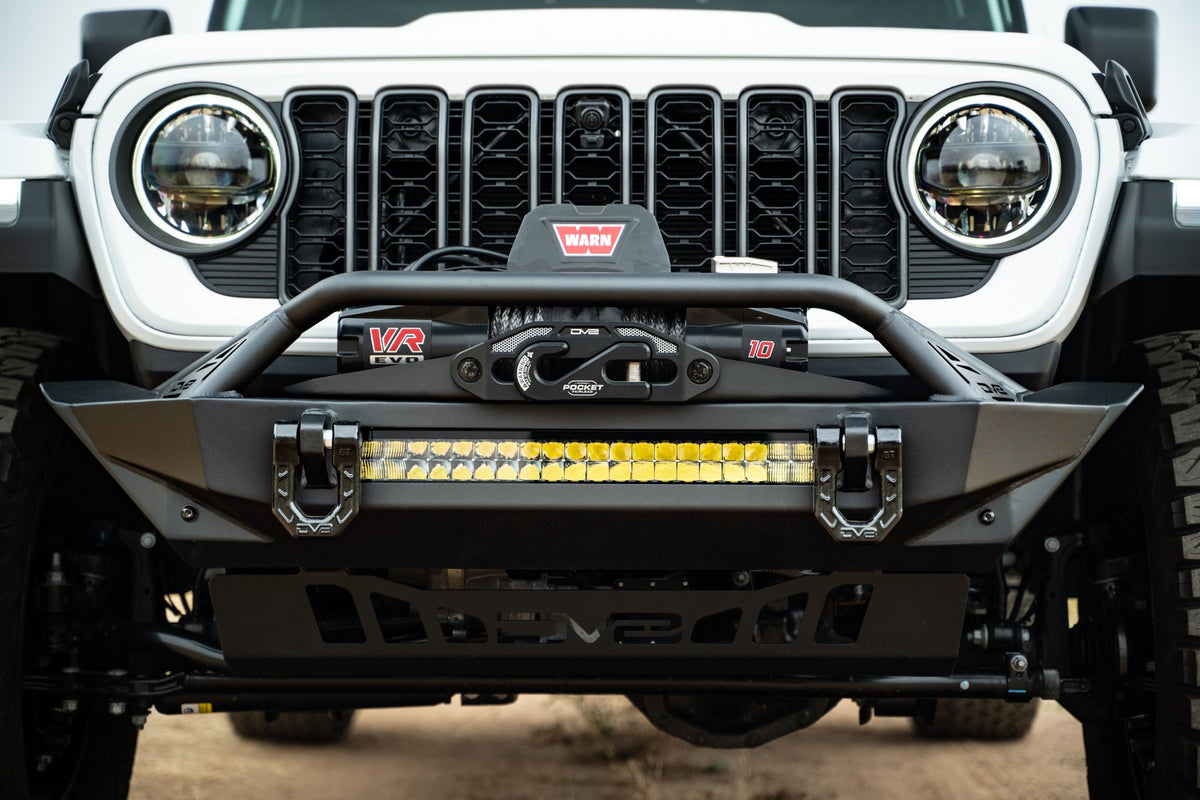 2007 2025 Jeep GladiatorJT Wrangler JK JKU JL JLU Fs 1 Series Stubby Front Bumper DV8 Offroad