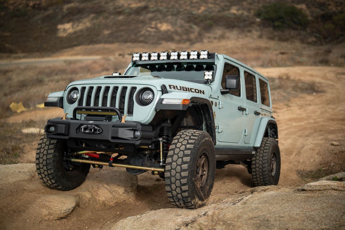 2018 2025 Jeep Wrangler JL & 2020 2025 Gladiator JT OE Plus Front Bumper DV8 Offroad