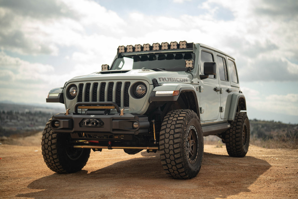 2018 2025 Jeep Wrangler JL & 2020 2025 Gladiator JT OE Plus Front Bumper DV8 Offroad