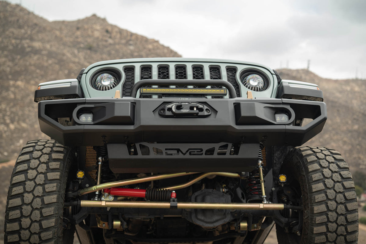 2018 2025 Jeep Wrangler JL & 2020 2025 Gladiator JT OE Plus Front Bumper DV8 Offroad