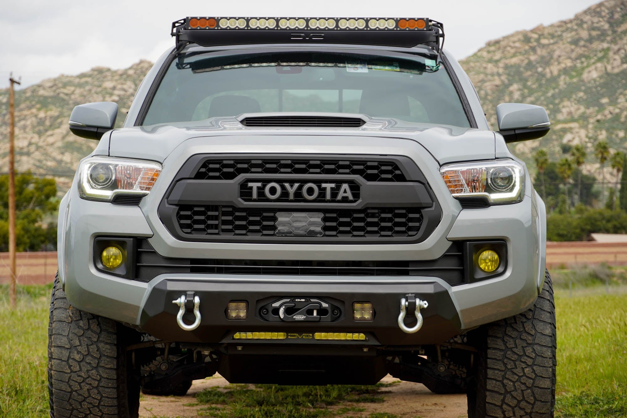 2016 2023 Toyota Tacoma Centric Winch Front Bumper DV8 Offroad