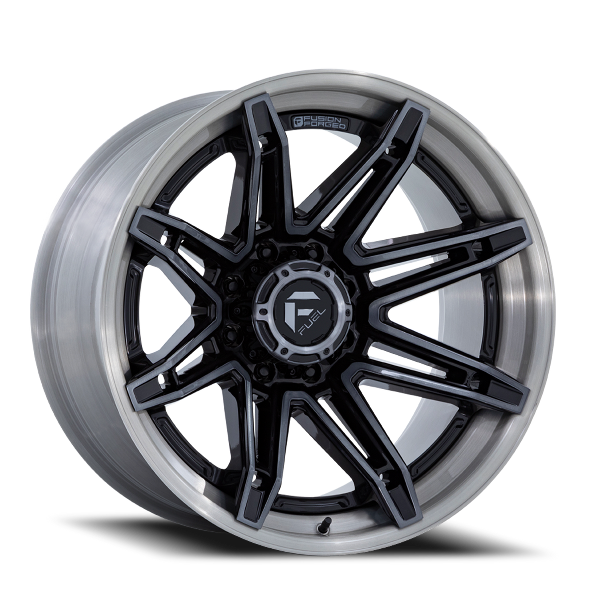 Aluminum Wheels 20X10 Brawl FC401BT 6 On 139.7 Gloss Black Brushed Dark Tint 106.1 Bore -18 Offset Fuel Off Road Wheels