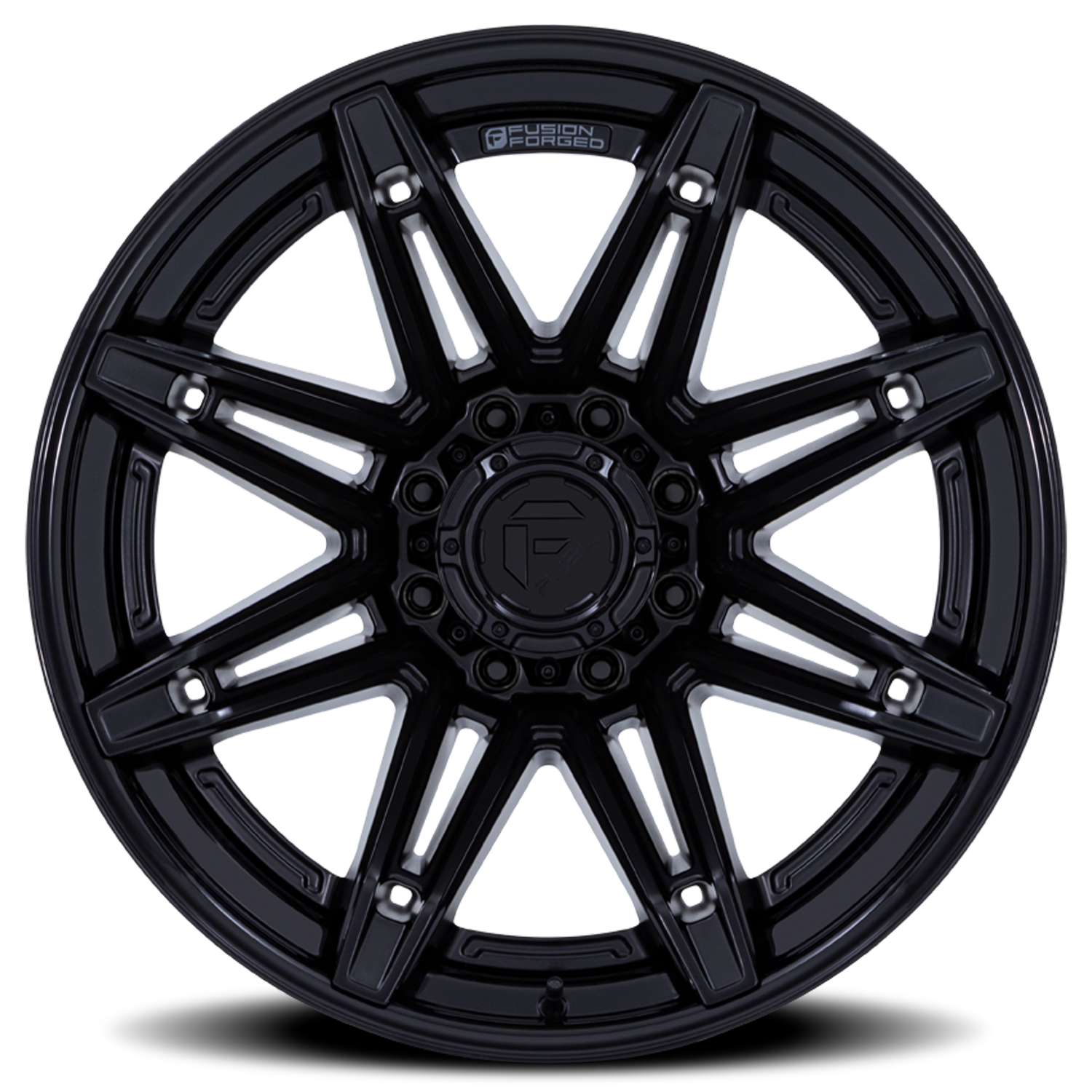 Aluminum Wheels 24X12 Brawl FC401MX 8 On 165.1 Matte Black/Gloss Black Lip 125.1 Bore -44 Offset Fuel Off Road Wheels