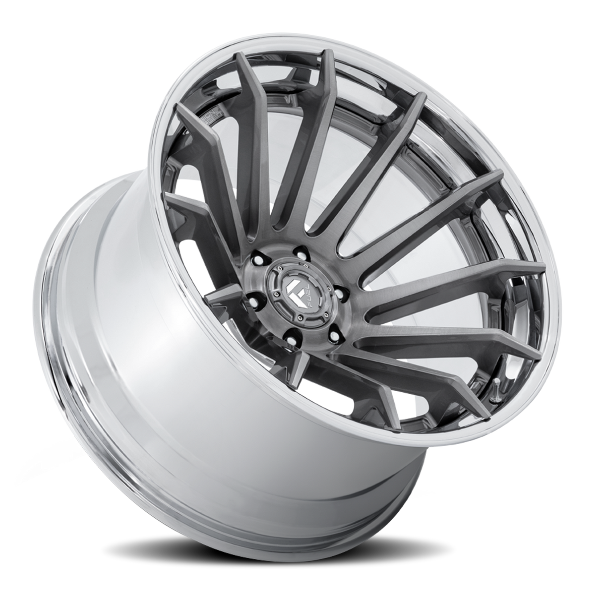 Aluminum Wheels 22X12 Burn FC403AP 6 On 139.7 Platinum Silver Chrome Lip 106.1 Bore -44 Offset Fuel Off Road Wheels