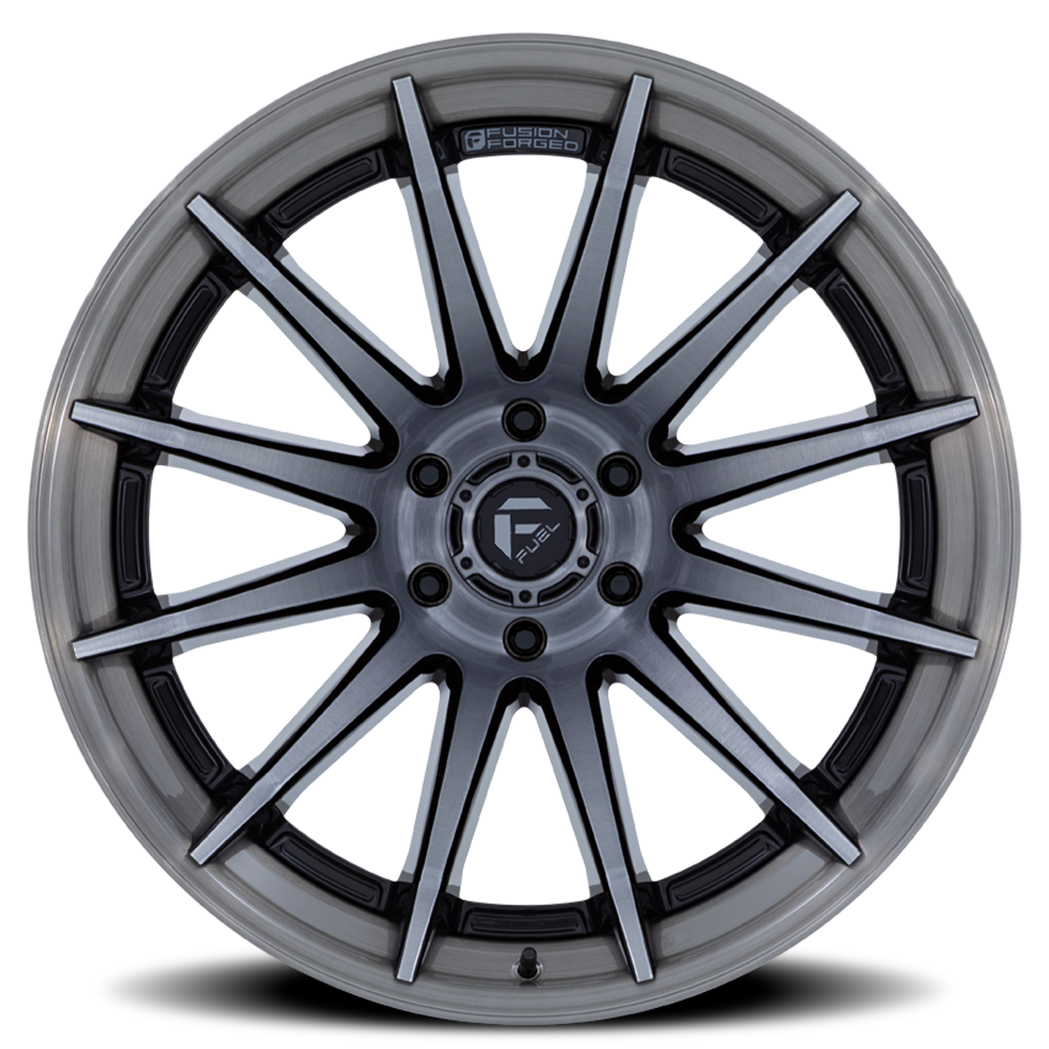Aluminum Wheels 22X12 Burn FC403BT 5 On 127 Gloss Black Brushed Dark Tint 71.5 Bore -44 Offset Fuel Off Road Wheels