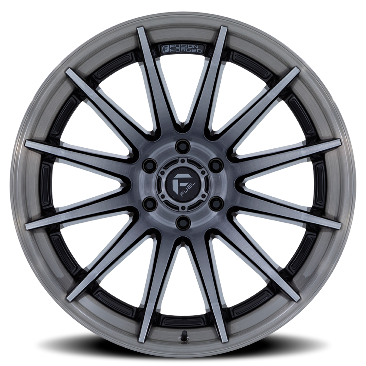 Aluminum Wheels 22X12 Burn FC403BT 6 On 139.7 Gloss Black Brushed Dark Tint 106.1 Bore -44 Offset Fuel Off Road Wheels