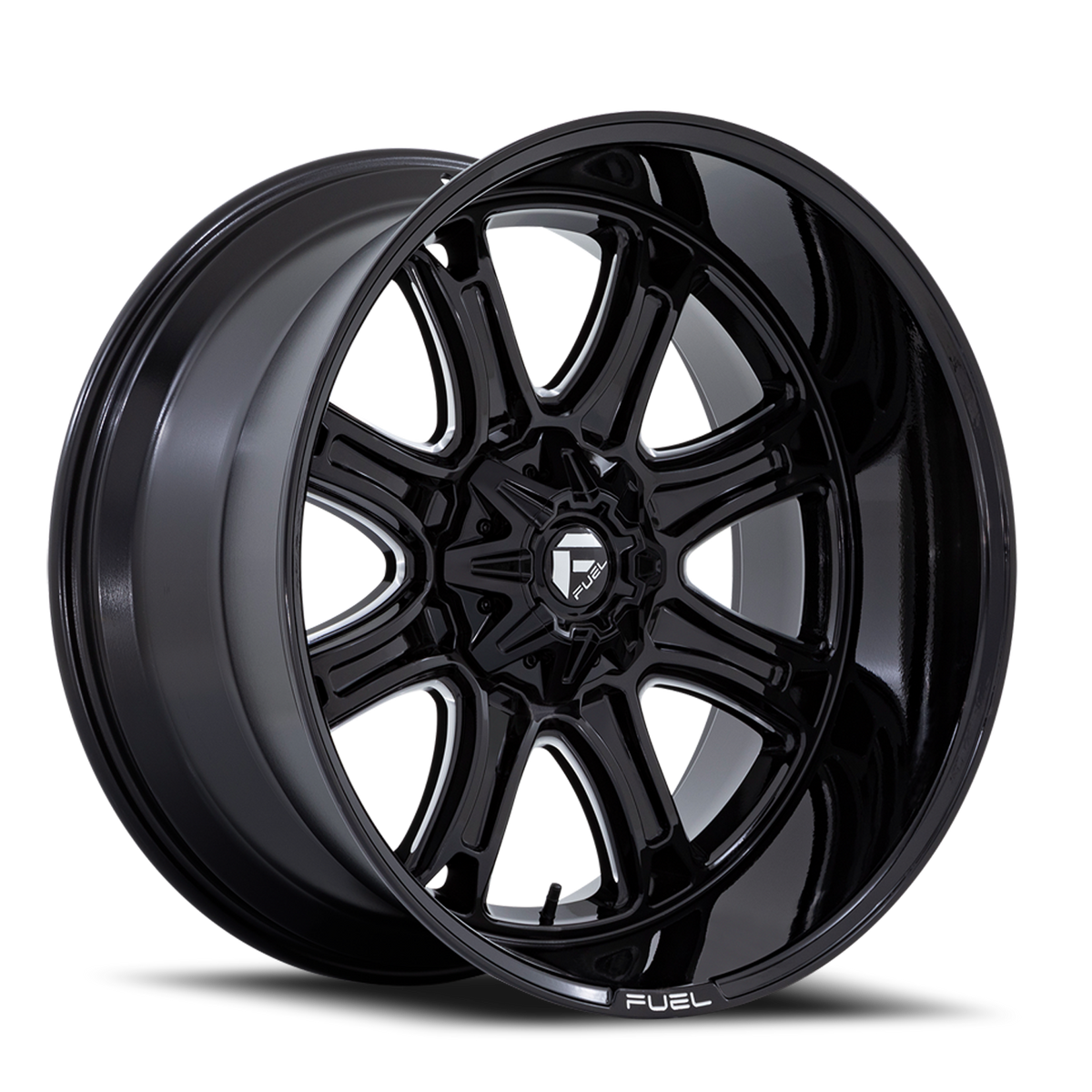 Aluminum Wheels 22X10 Darkstar FC853BE 5 On 139.7/5 On 135 Gloss Black/Milled 87.1 Bore 10 Offset Fuel Off Road Wheels