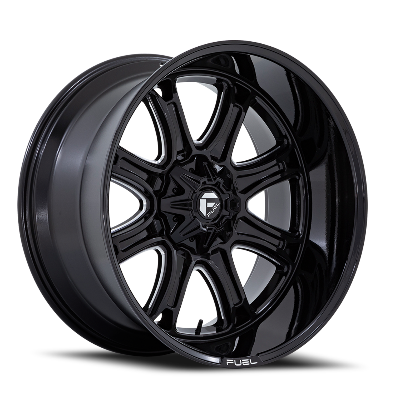 Aluminum Wheels 22X10 Darkstar FC853BE 6 On 135/6 On 139.7 Gloss Black Milled 106.1 Bore 10 Offset Fuel Off Road Wheels