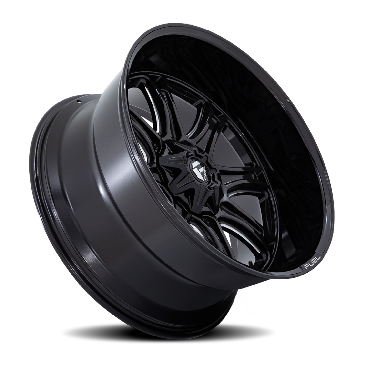 Aluminum Wheels 22X10 Darkstar FC853BE 6 On 114.3/6 On 139.7 Gloss Black Milled 78.1 Bore 10 Offset Fuel Off Road Wheels
